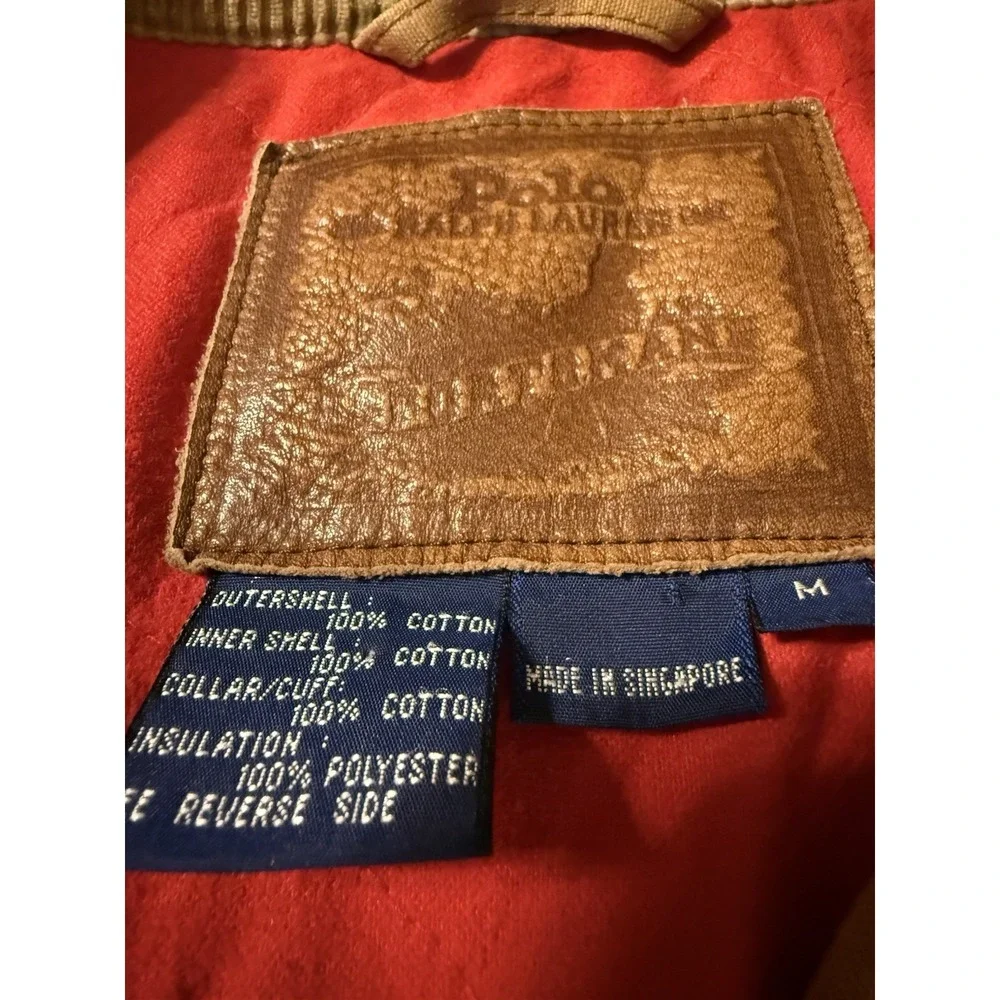 Vintage Polo Ralph Lauren Canvas Jacket Men's M Sportsman Duck Hunting Insulated